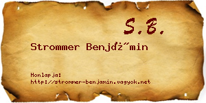 Strommer Benjámin névjegykártya
